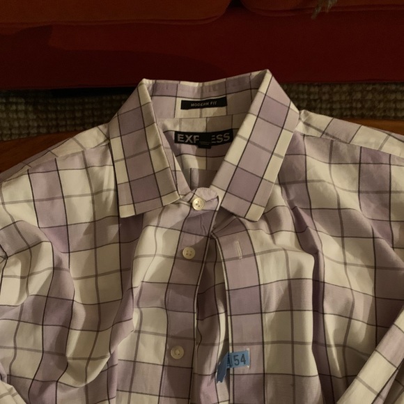 Express - Men’s Button Down - Purple Pattern - Picture 1 of 2